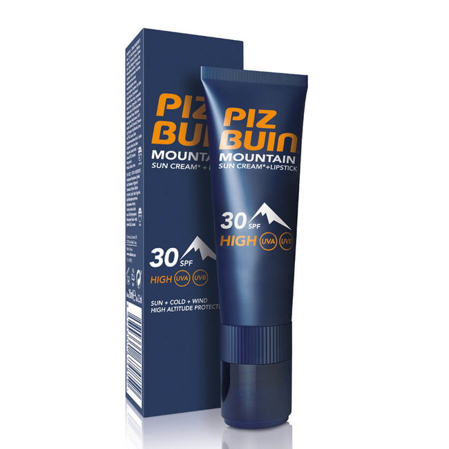 Piz Buin Mountain tyčinka 1 ks, Cream SPF 30 + Lipstick 30