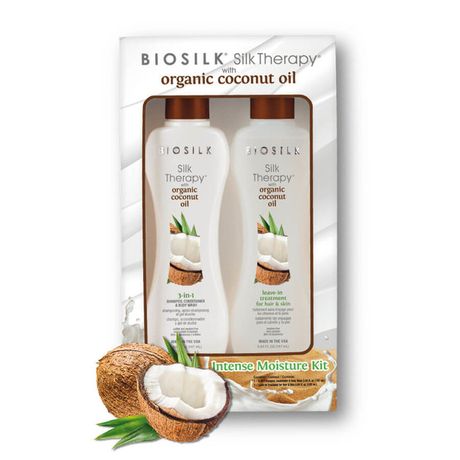 Biosilk Silk kazeta, with Organics Coconut Oil šampón 167ml + sérum 167ml