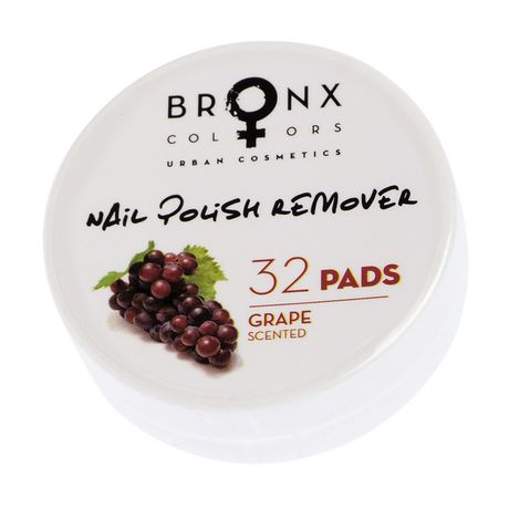Bronx Colors Nail Polish Remover 32 Pads odlakovač, Grape