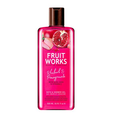 Fruit Works Rhubarb & Pomegranate sprchový gél 500 ml, Bath & Shower Gel