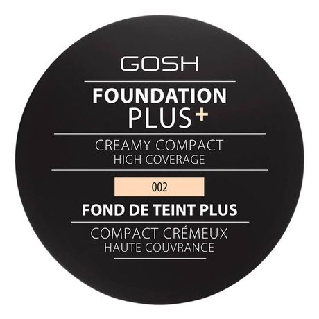 Gosh Foundation Plus+ Creamy Compact High Coverage make-up 9 g, 002 Ivory