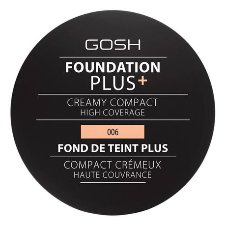Gosh Foundation Plus+ Creamy Compact High Coverage make-up 9 g, 006 Honey