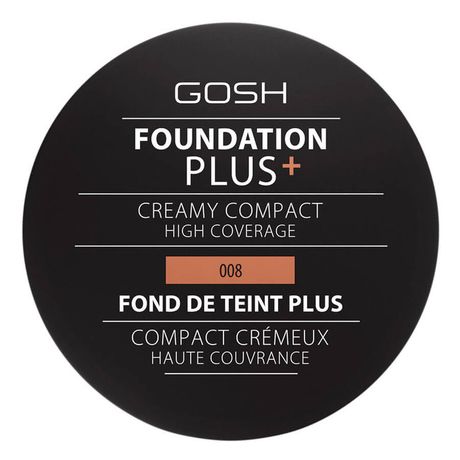 Gosh Foundation Plus+ Creamy Compact High Coverage make-up 9 g, 008 Golden
