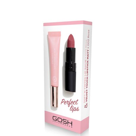 Gosh Soft´n Tinted Lip Balm kazeta pery, Velvet Touch Lipstick Matt 002 + Soft´n Tinted Lip Balm 003