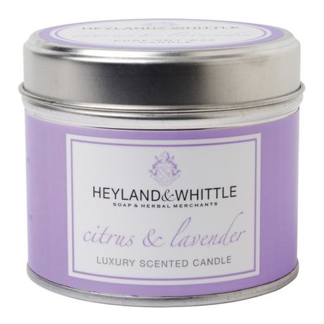 Heyland & Whittle Tin sviečka 180 g, Citrus & Lavender