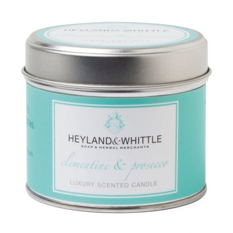 Heyland & Whittle Tin sviečka 180 g, Clementine & Prosecco