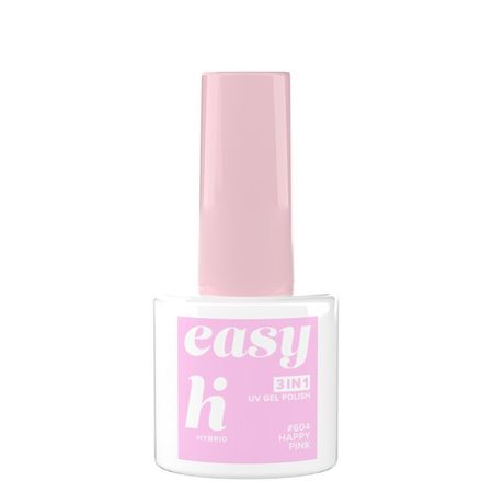 Hi Hybrid Laky Easy 3v1 lak na nechty 5 ml, 604 Happy Pink