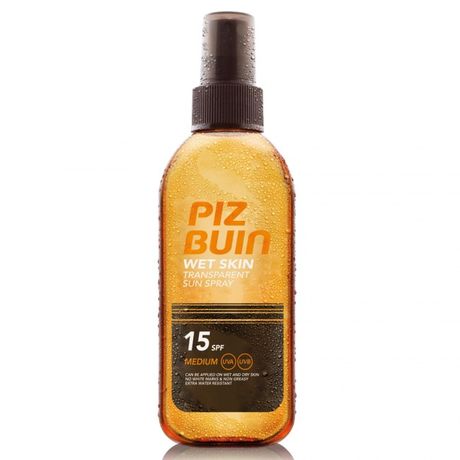 Piz Buin Wet Skin opaľovací prípravok 150 ml, Transparent Spray SPF 15