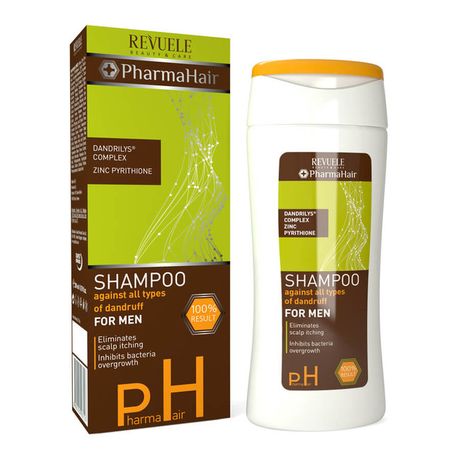 Revuele Pharma Hair šampón 200 ml, Shampoo Against All Types of Dandruff for Men